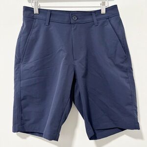 Under Armour Mens Navy Blue Flat Front Golf Shorts Athletic Size 32‎